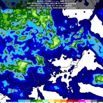 Chuva se concentra em áreas da região noroeste